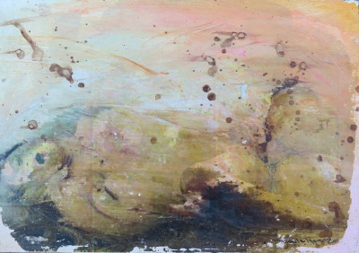 various materials on wood, 20x24 cm, 2020