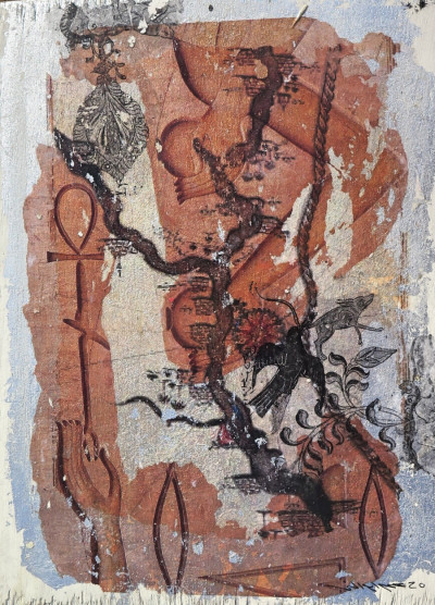 various materials on wood, 24X33 cm, 2020