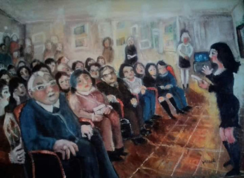Kulturális ünnep..
50x70 feszített vászon, olaj akril