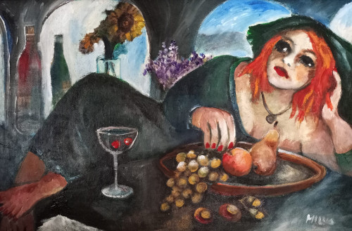 "Ősz", 56x88 m, olaj-akril, farost-lemez *