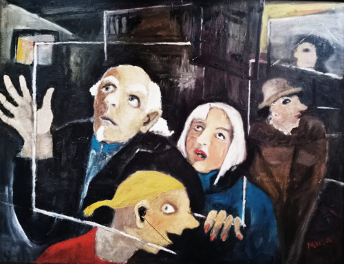 "Art?" 70x90 cm, farost-lemez, olaj*