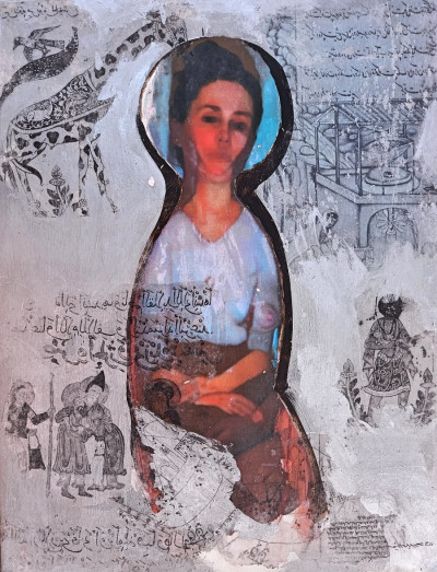 various materials on wood, 35x45cm, 2020