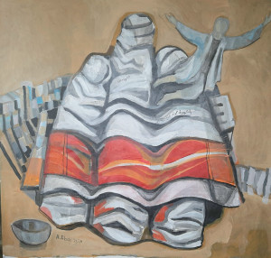 ABED ABDI
Victims of The Aggression Acrylic on canvas, 101 x 97 cm (2024).