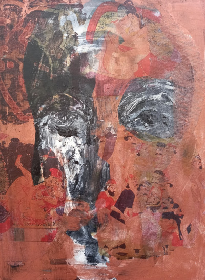 various materials on wood, 60x45cm, 2020